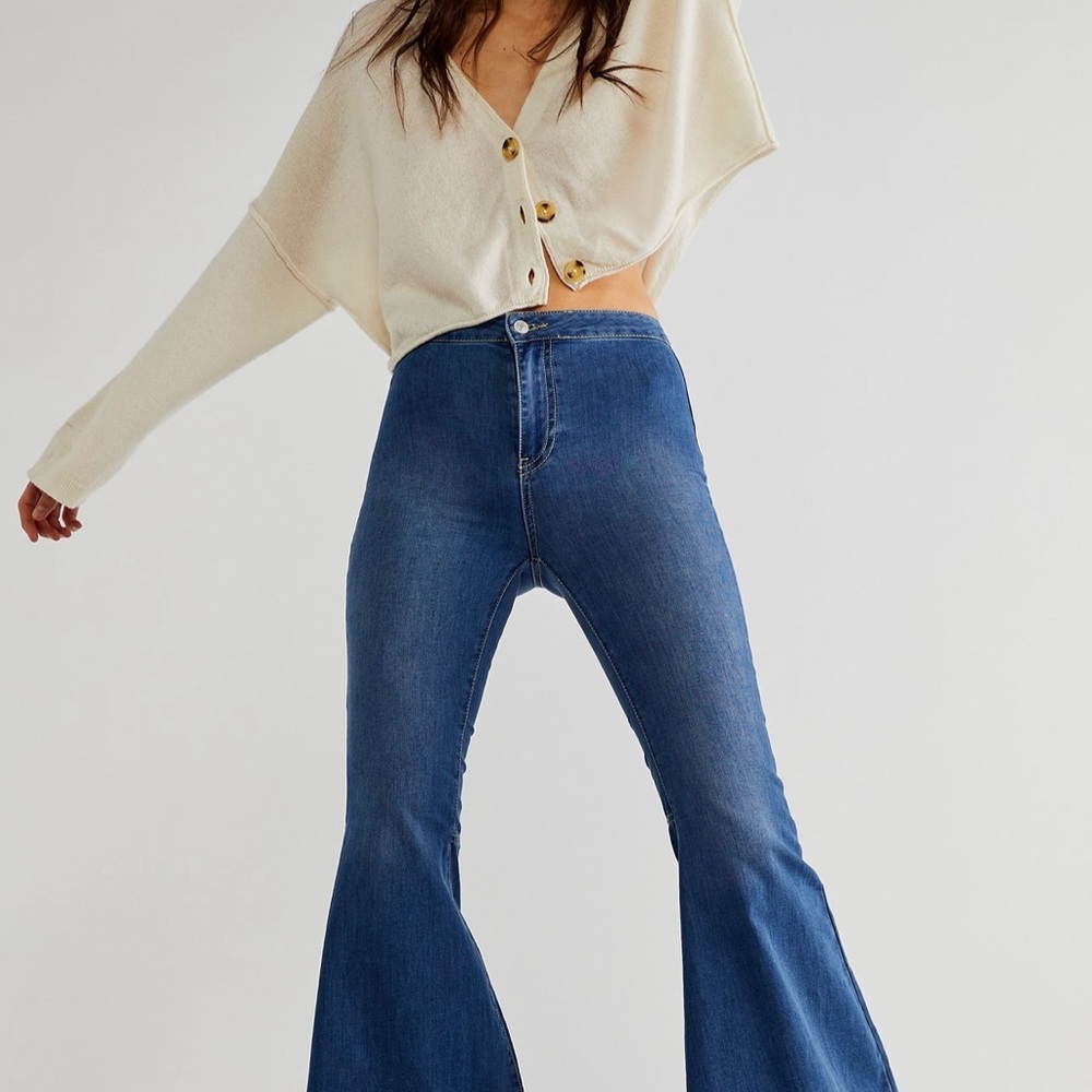 Free People Just Float On Flare Jeans